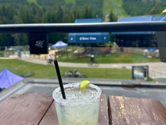 A margarita at the base of Vail Mountain