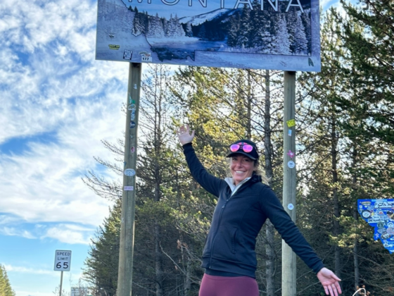 Me standing by the Welcome to Montana sign.