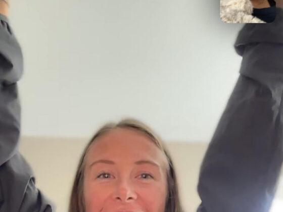 Me celebrating getting awesome concert tickets on a FaceTime.