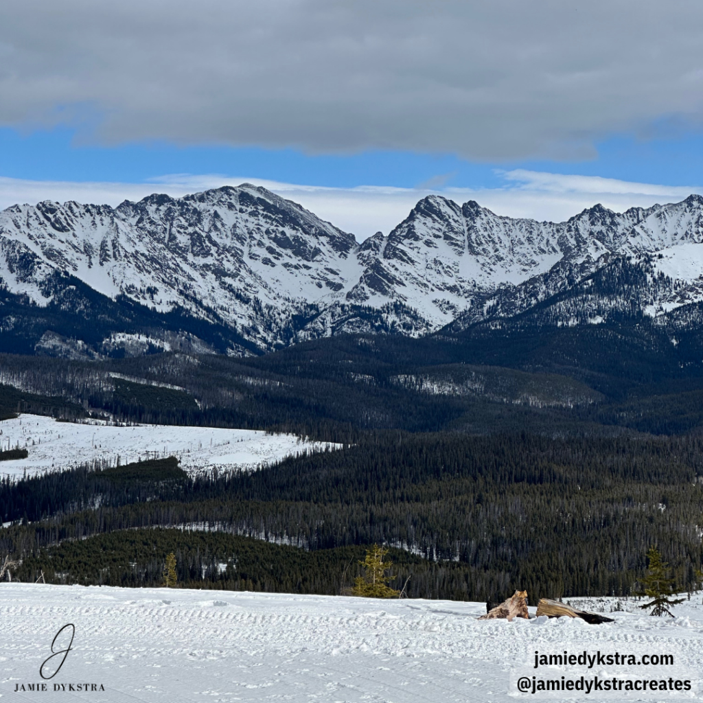 A picture of snowy mountains in Colorado.